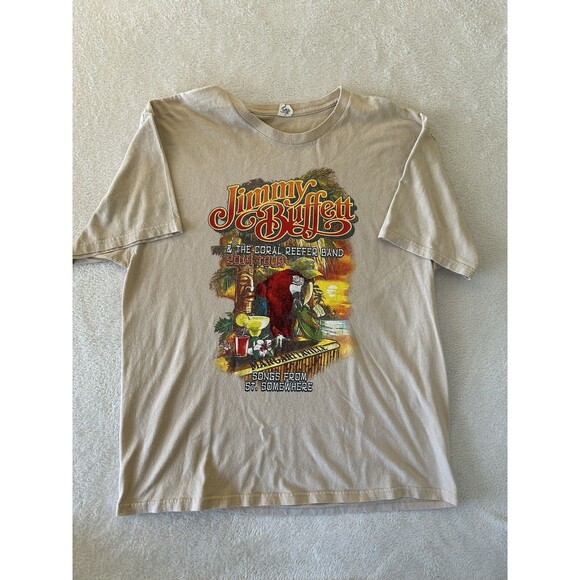 Jimmy buffett And The Coral Reef Band 2014 Tour T Shirt Short Sleeve Size XL - Picture 1 of 7